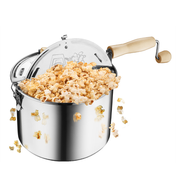 Picture of Great Northern Popcorn 83-DT5677 6251 Original Stainless Steel Stove Top - 6.5 qt.
