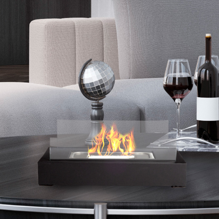 Picture of Northwest 80-BIOFP-1 Bio Ethanol Ventless Fireplace-Tabletop Rectangular Real Flame Smokeless Clean Burning