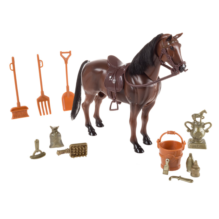 Picture of Hey Play 80-HM609720 Toy Horse Set with Accessories