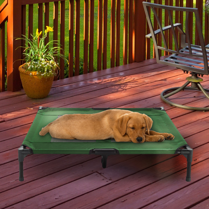 Picture of Petmaker 80-PET6085GRN Elevated Pet Bed&#44; Green - 36 x 29.75 x 7 in.