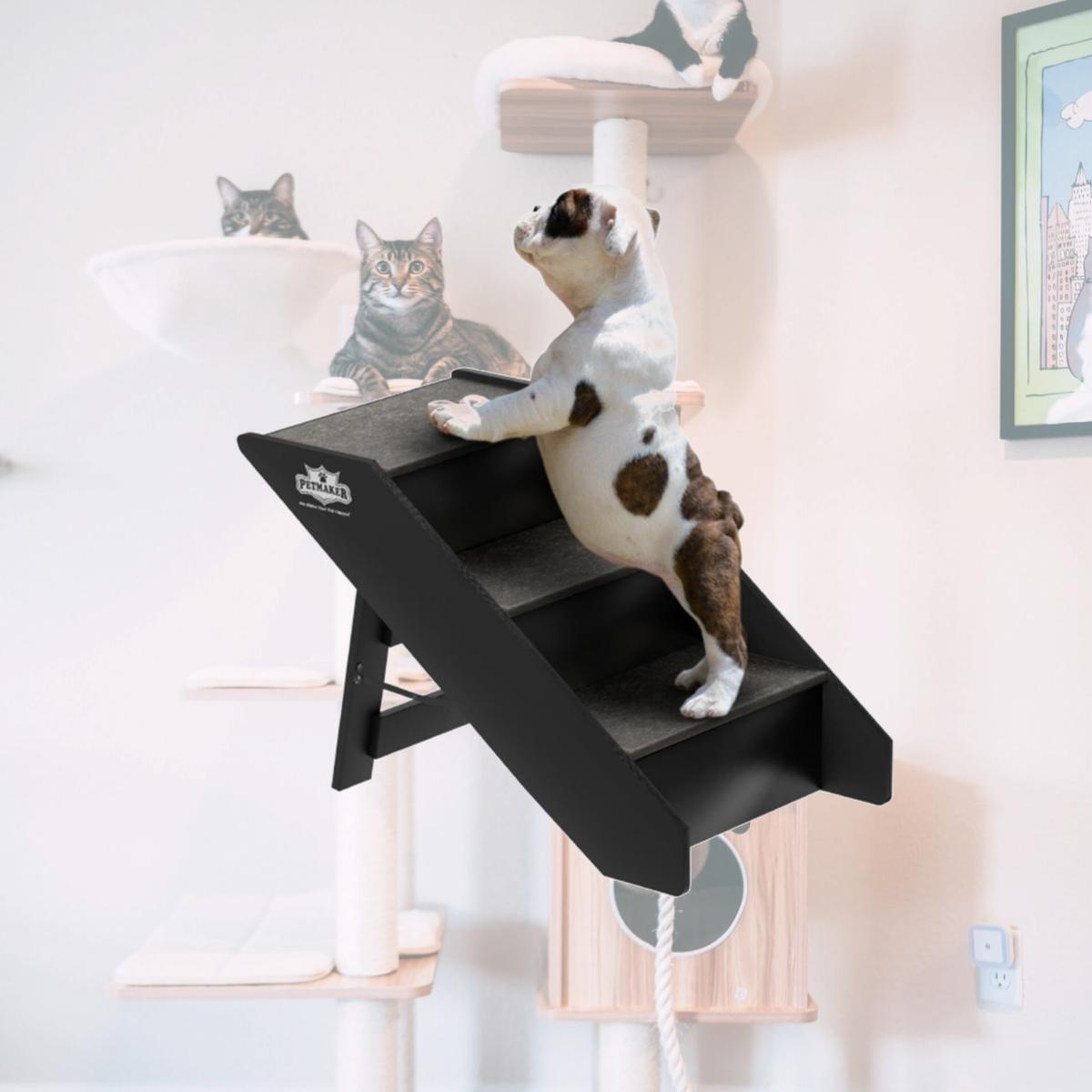 Picture of Petmaker 80-PET6148 Folding Pet Stairs-Carpeted Foldable Durable Wood 3 Steps-Compact