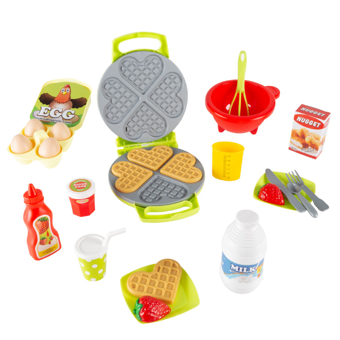 Picture of Hey Play 80-TK124541 Kids Toy Waffle Iron Set with Music & Lights