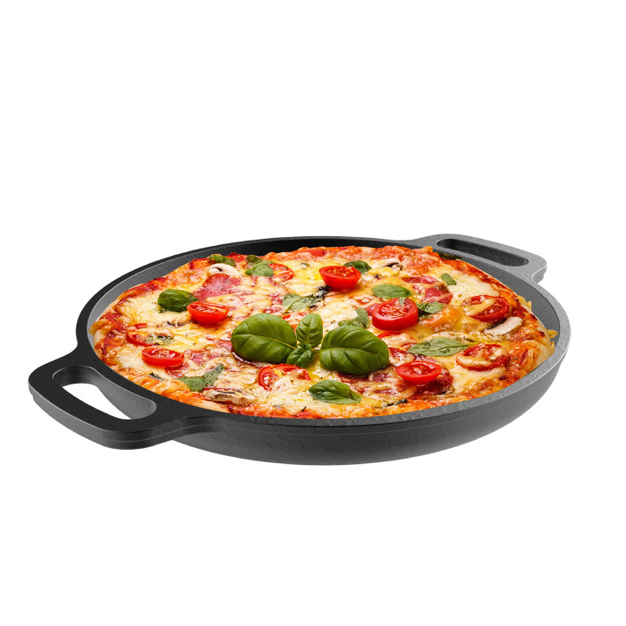 Picture of Classic Cuisine 82-KIT1089 Cast Iron Pizza Pan-13.25 in. Pre-Seasoned Skillet for Cooking