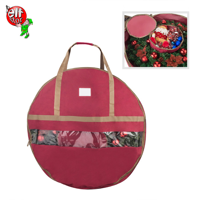 Picture of Elf Stor 83-DT5167 1556 Ultimate Red Holiday Christmas Storage Bag for 48 in. Wreaths