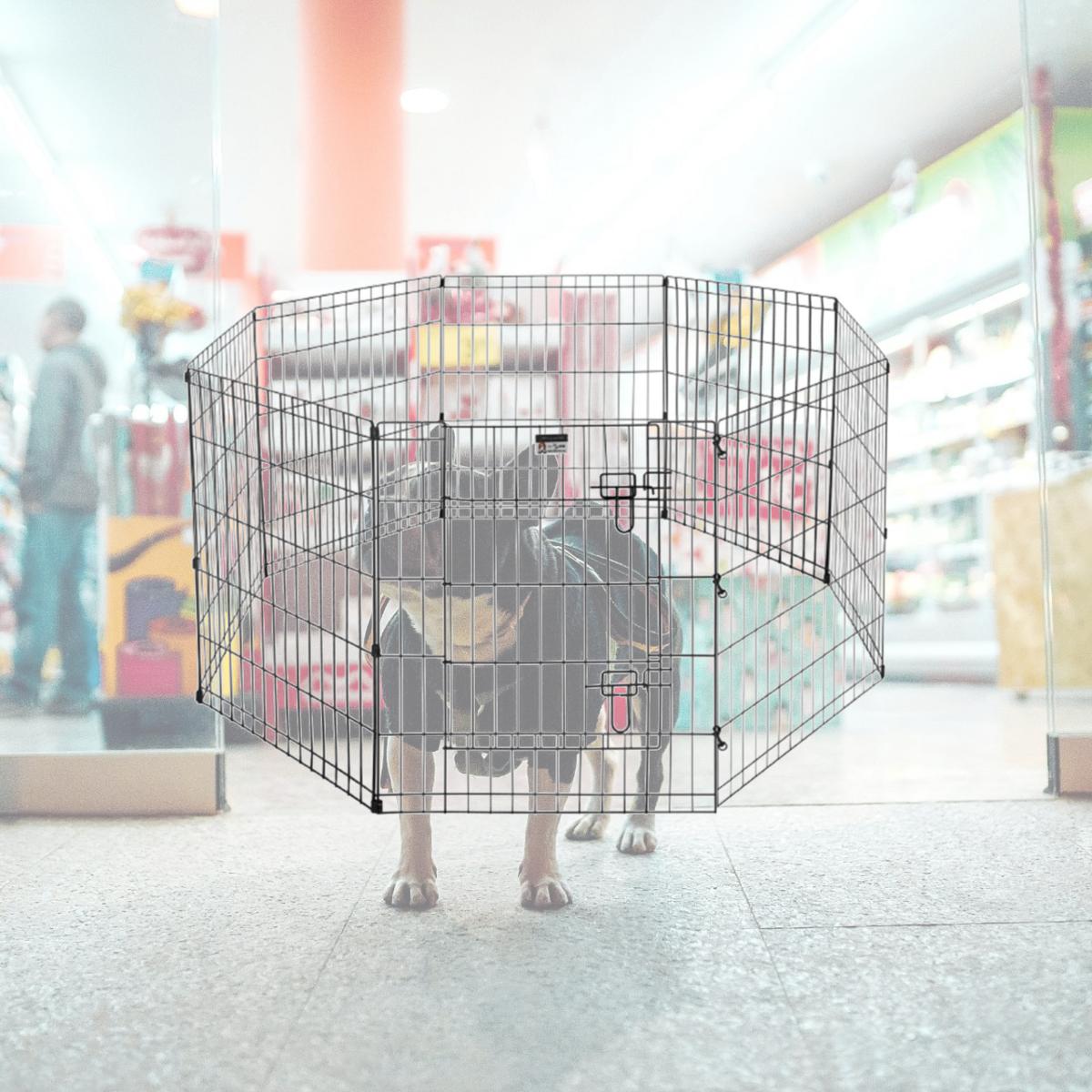 Picture of Pet Trex 83-DT5291 2206 Premium Quality Exercise Playpen for Dogs Eight 24 x 30 in. High Panels with Gate