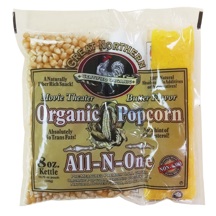 Picture of Great Northern Popcorn 83-DT5423 4147 Certified Organic 8 oz Movie Theater Portion Packs - 18 Count