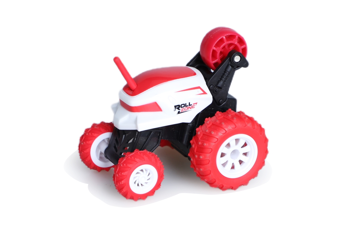 T20984 R/C Roll Zone Mini Stunt Car (Red) with Remote Control 2.4GHz, Turn Left & Right Swing, Rotate 360 -  Tradeopia