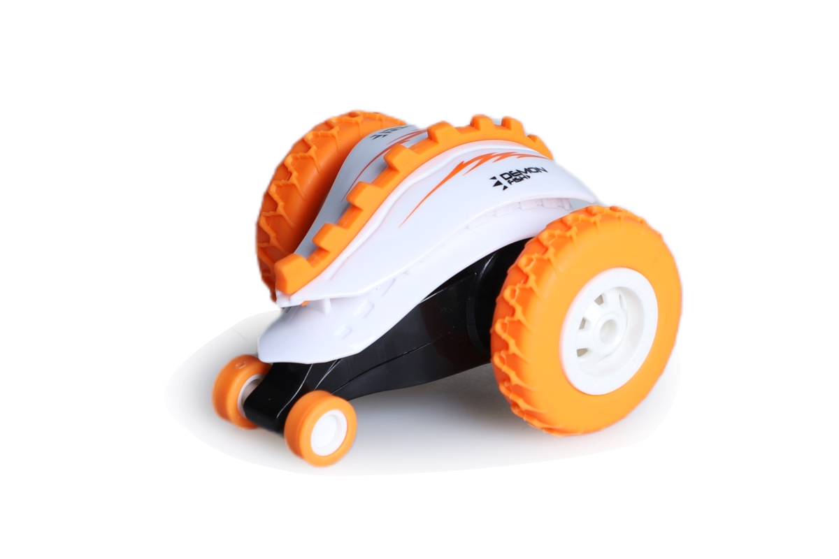 T20982 R/C Demon Mini Stunt Car (Orange) with Remote Control 2.4GHz, Turn Left & Right Swing, Rotate 360 -  Tradeopia