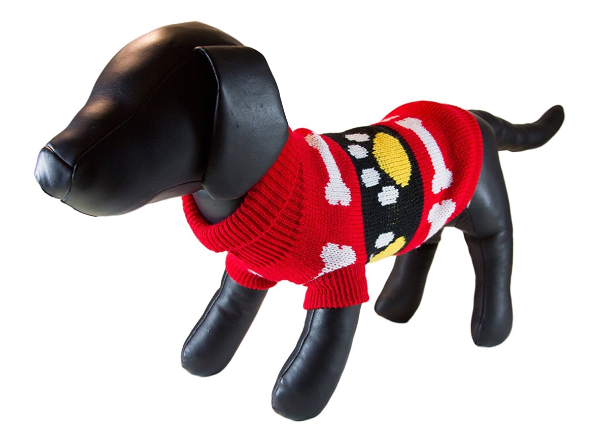 Picture of Petcessory DS1422BXL Red Woolen Turtleneck Dog Sweater - Extra Large