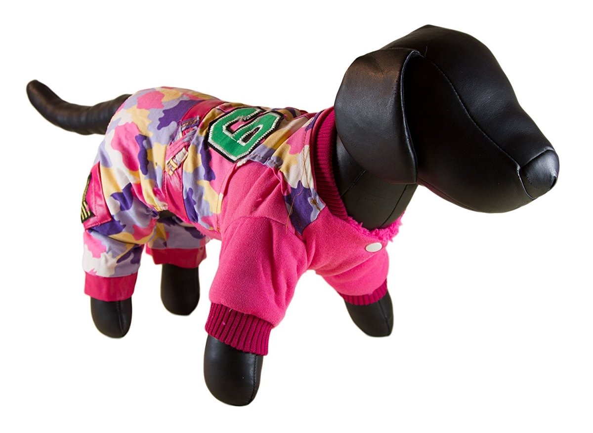 Picture of Petcessory DW05BS Pink Camouflage Warm 4-Leg Dog Parka Jacket - Small