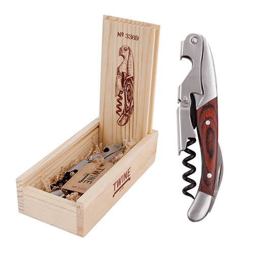 Picture of True 3369 Chateau Wooden Double Hinged Corkscrew