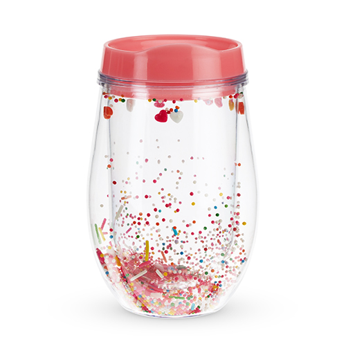 Picture of Blush 7911 10 oz Sprinkles Stemless Wine Tumbler&#44; Assorted Color