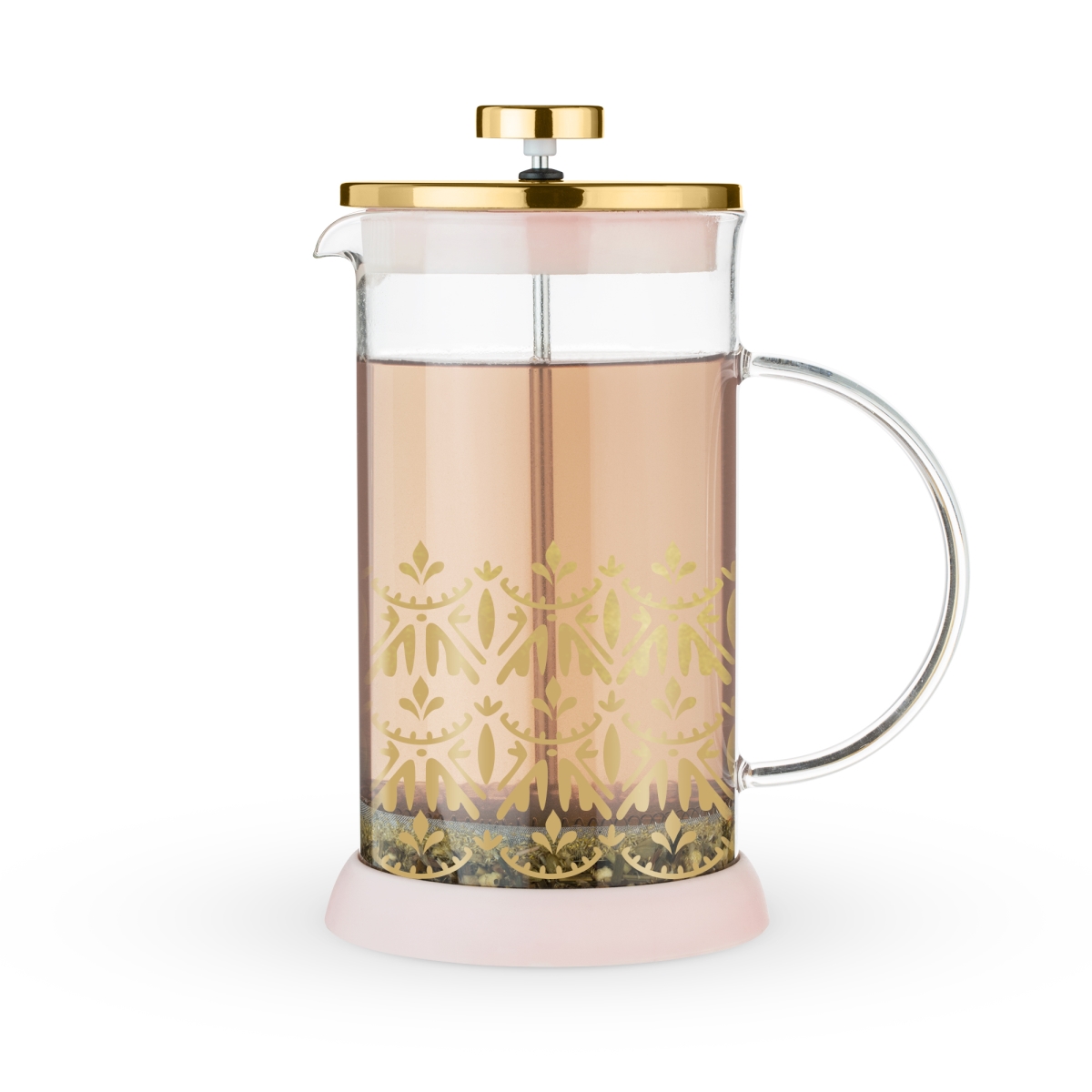 Picture of Pinky Up 9457 Riley Casablanca Glass Tea Press Pot, Gold