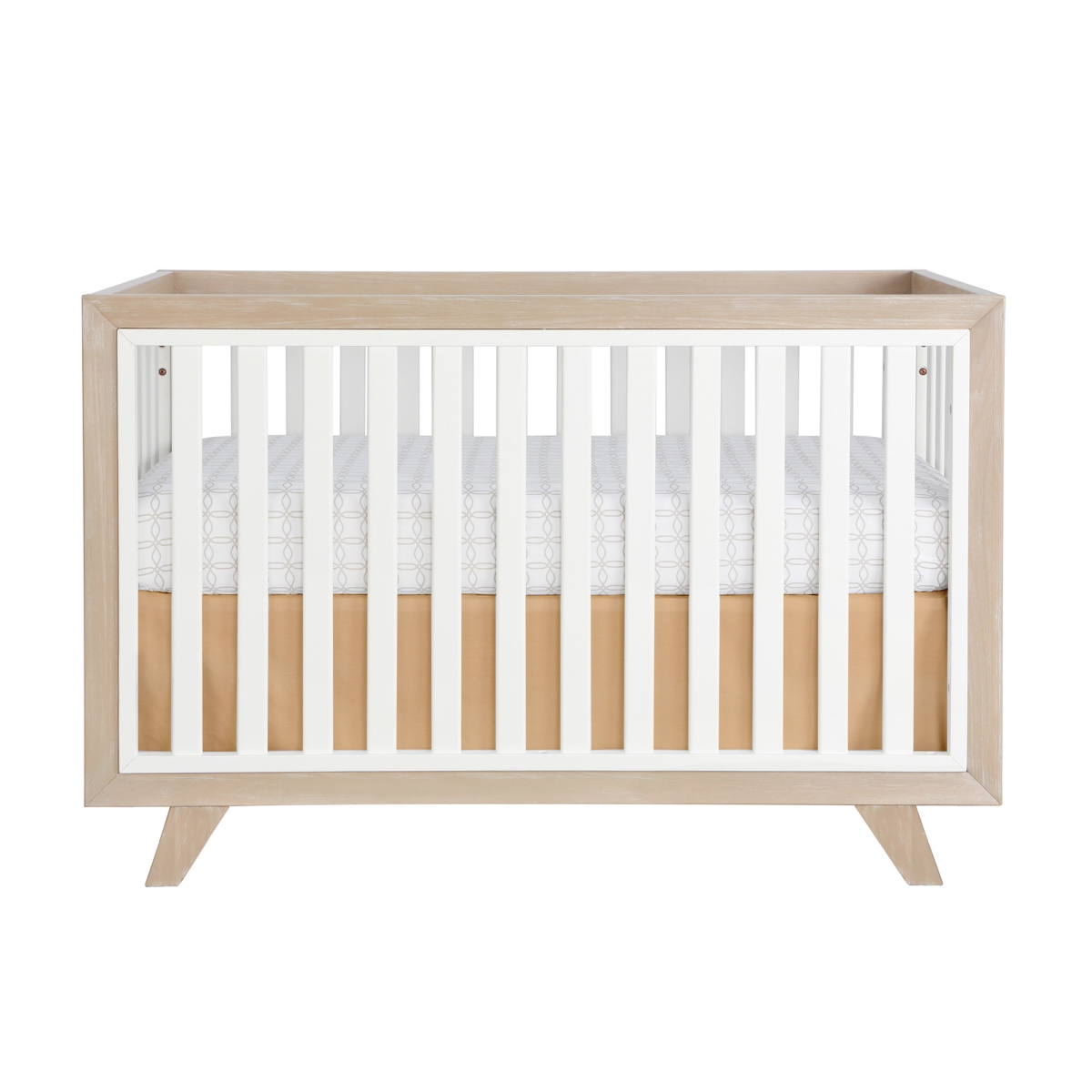 Picture of Second Story Home  268-174-0123 Wooster Two Tone Crib  Almond &amp; White