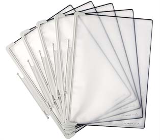 TP070 8.5 x 11 in. Pivoting Pockets, Gray - 10 Pack