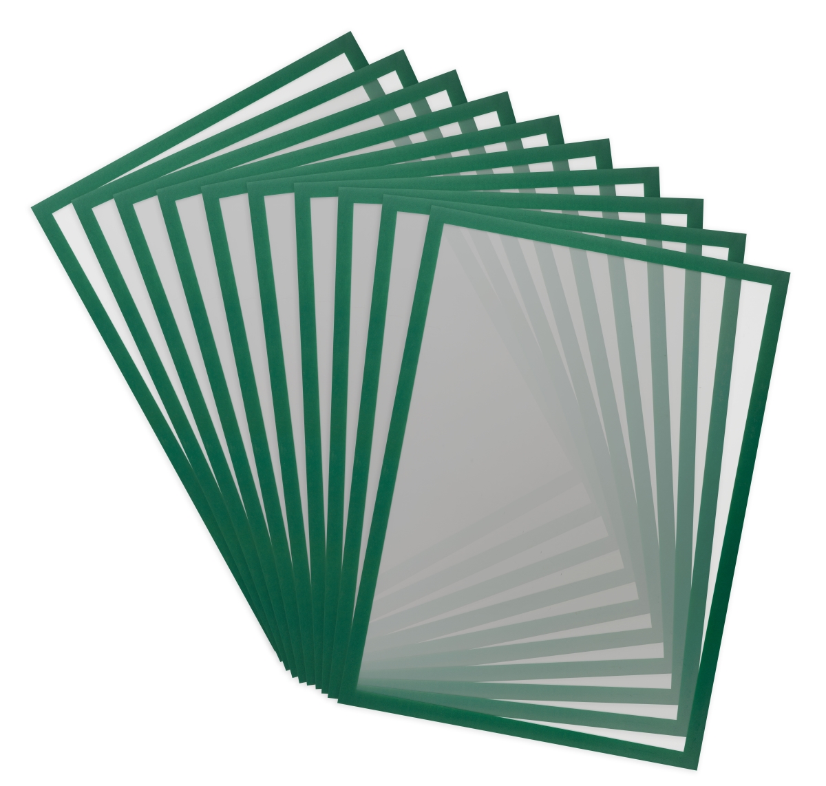 17.25 x 12.5 in. A3-Size Magnetic Pro Display Frames, Green Border - 10 Signs per Pack