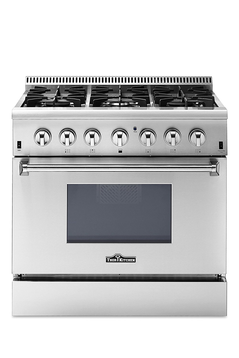 Picture of Thor Kitchen HRD3606U 36 in. Professional Stainless Steel Dual Fuel Range