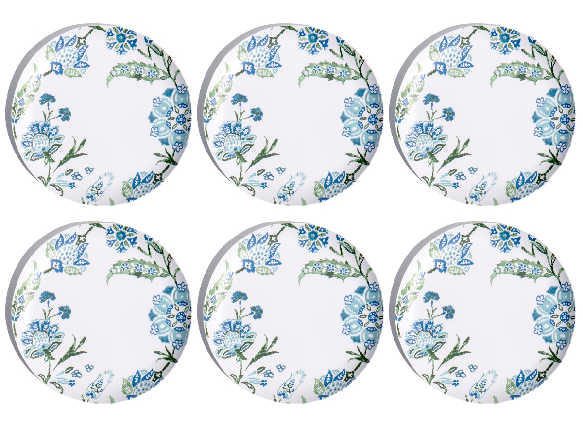 Picture of Abode Homewares DN24084180 10.5 in. TarHong Hana Ikat Dinner Plate, Blue - Set of 6