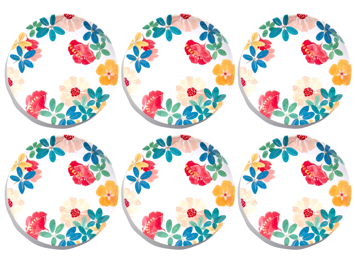 Picture of Abode Homewares DN24084487 10.5 in. TarHong Audrey Floral Dinner Plate, Multi Color - Set of 6