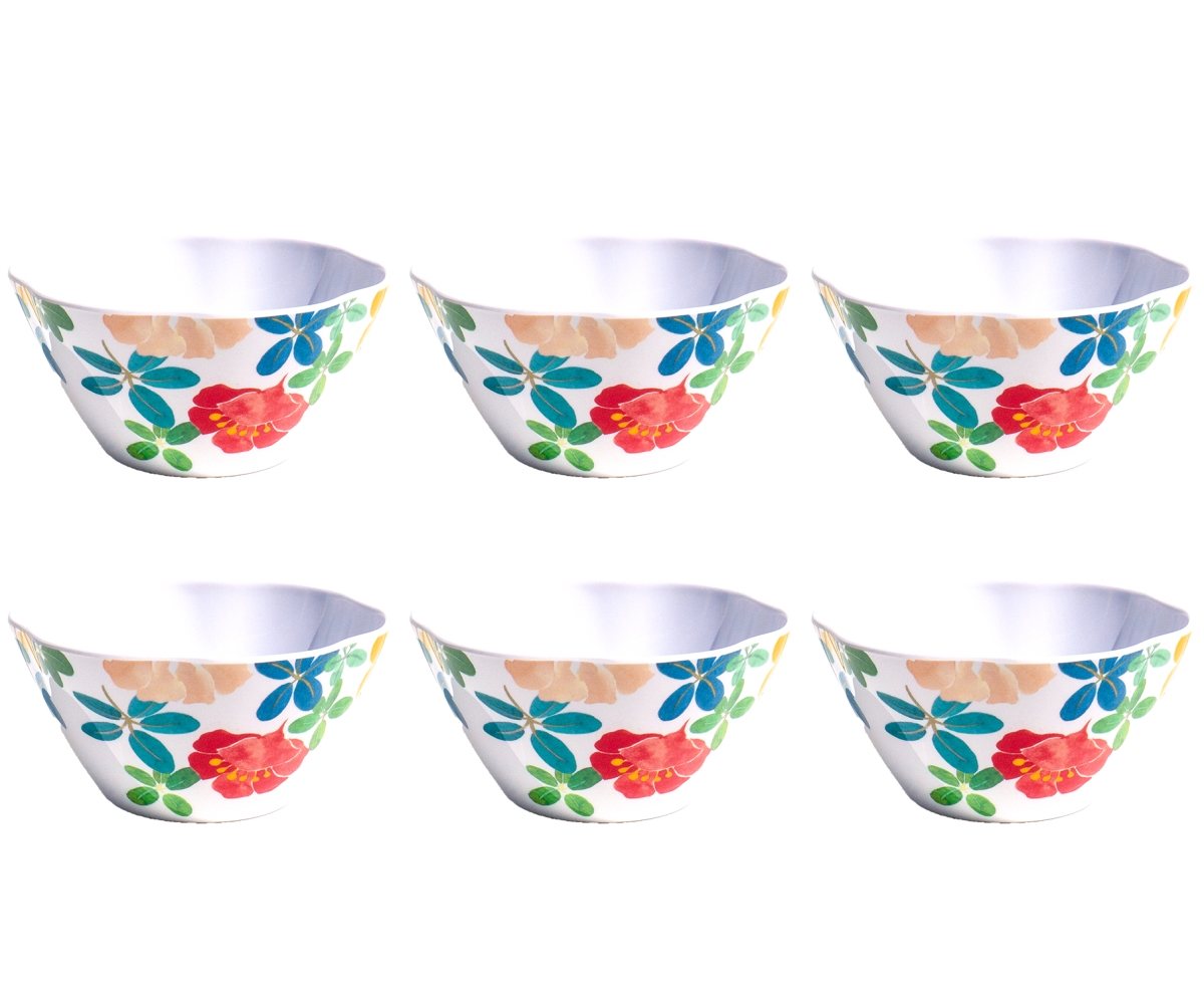 Picture of Abode Homewares DN24084685 24 oz 6 in. TarHong Audrey Floral Cereal Bowl, Multi Color - Set of 6