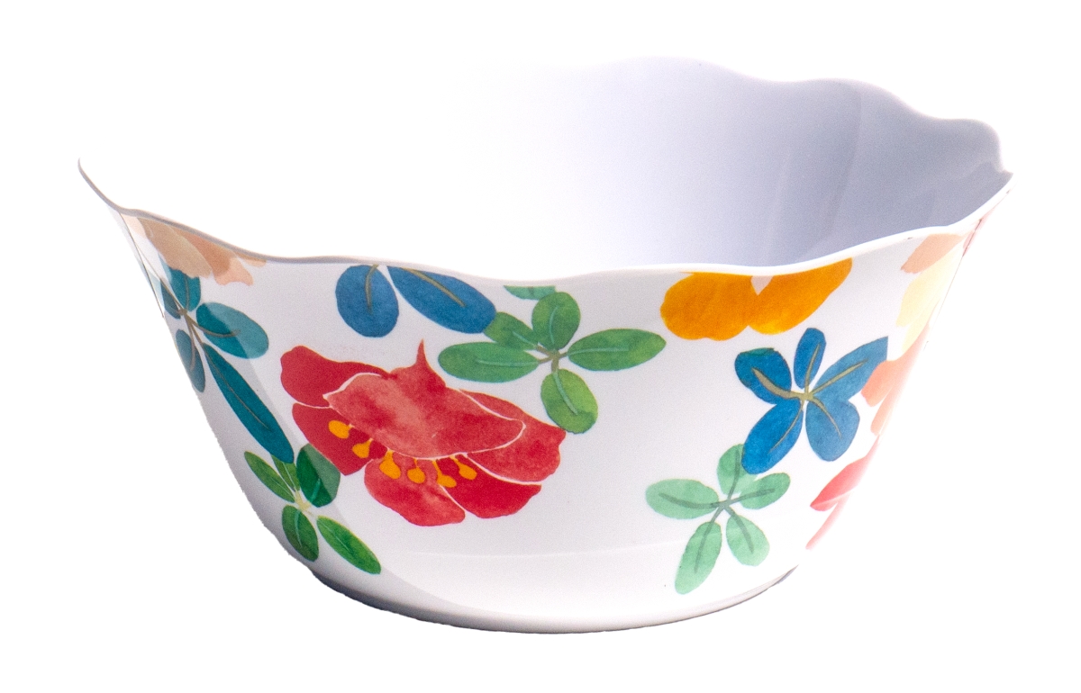 Picture of Abode Homewares DN24084883 100 oz 10 in. TarHong Audrey Floral Serve Bowl, Multi Color