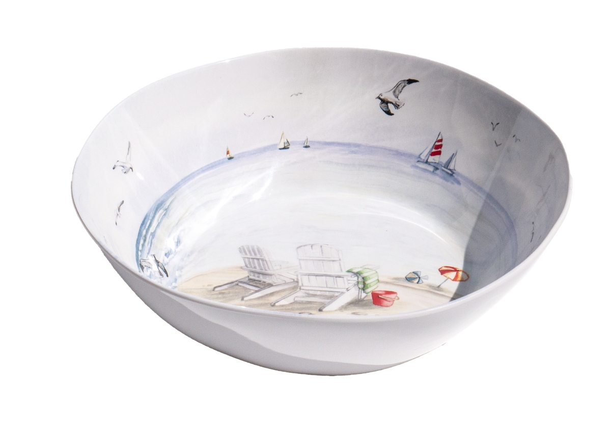 Picture of Abode Homewares DN24085583 142 oz 11.9 in. TarHong by the Shore Serve Bowl, White