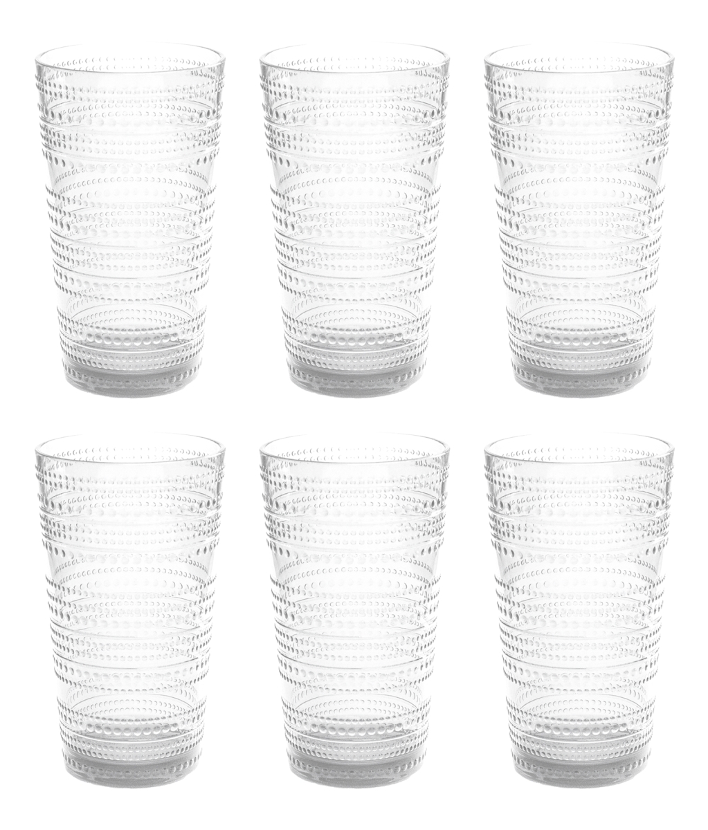 Picture of Abode Homewares DK24087280 16 oz Beaded Jumbo Glass, Clear