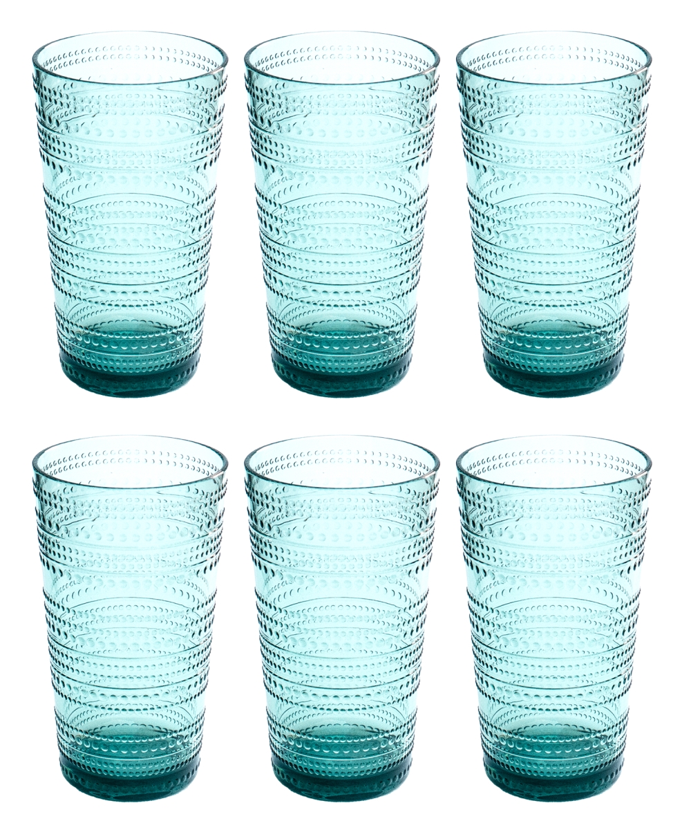Picture of Abode Homewares DK24087488 16 oz Beaded Jumbo Glass, Green