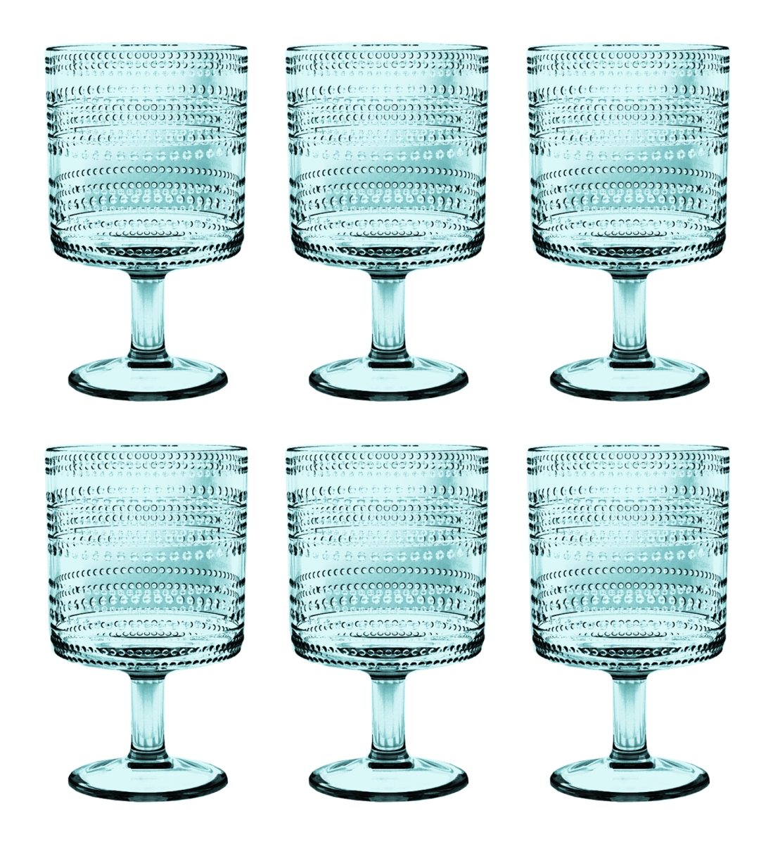 Picture of Abode Homewares DK24087884 14.8 oz TarHong Beaded Stacking Goblet, Green