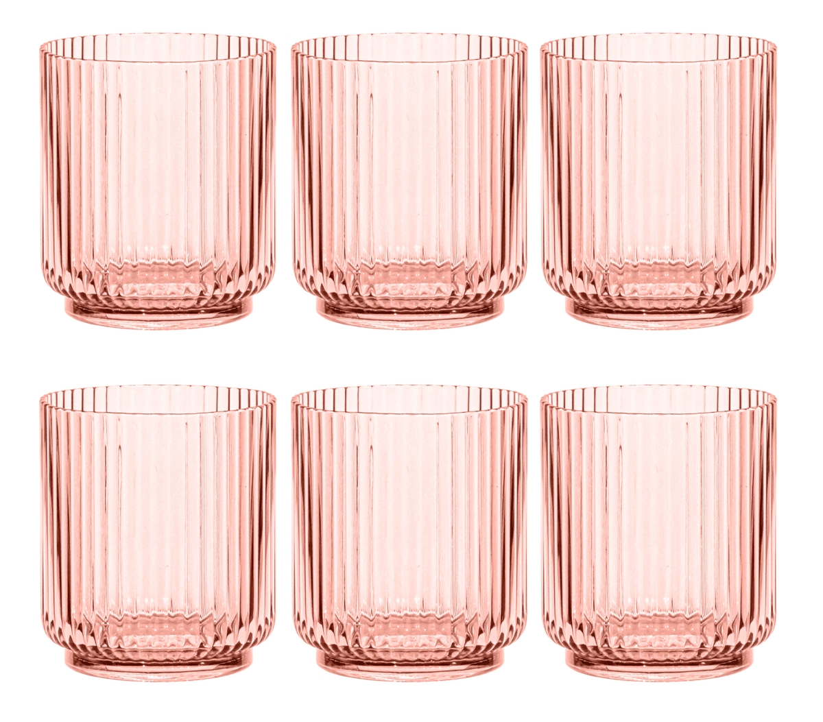 Picture of Abode Homewares DK24088188 15 oz Mesa DOF Glass, Cobalt Blue - Set of 6