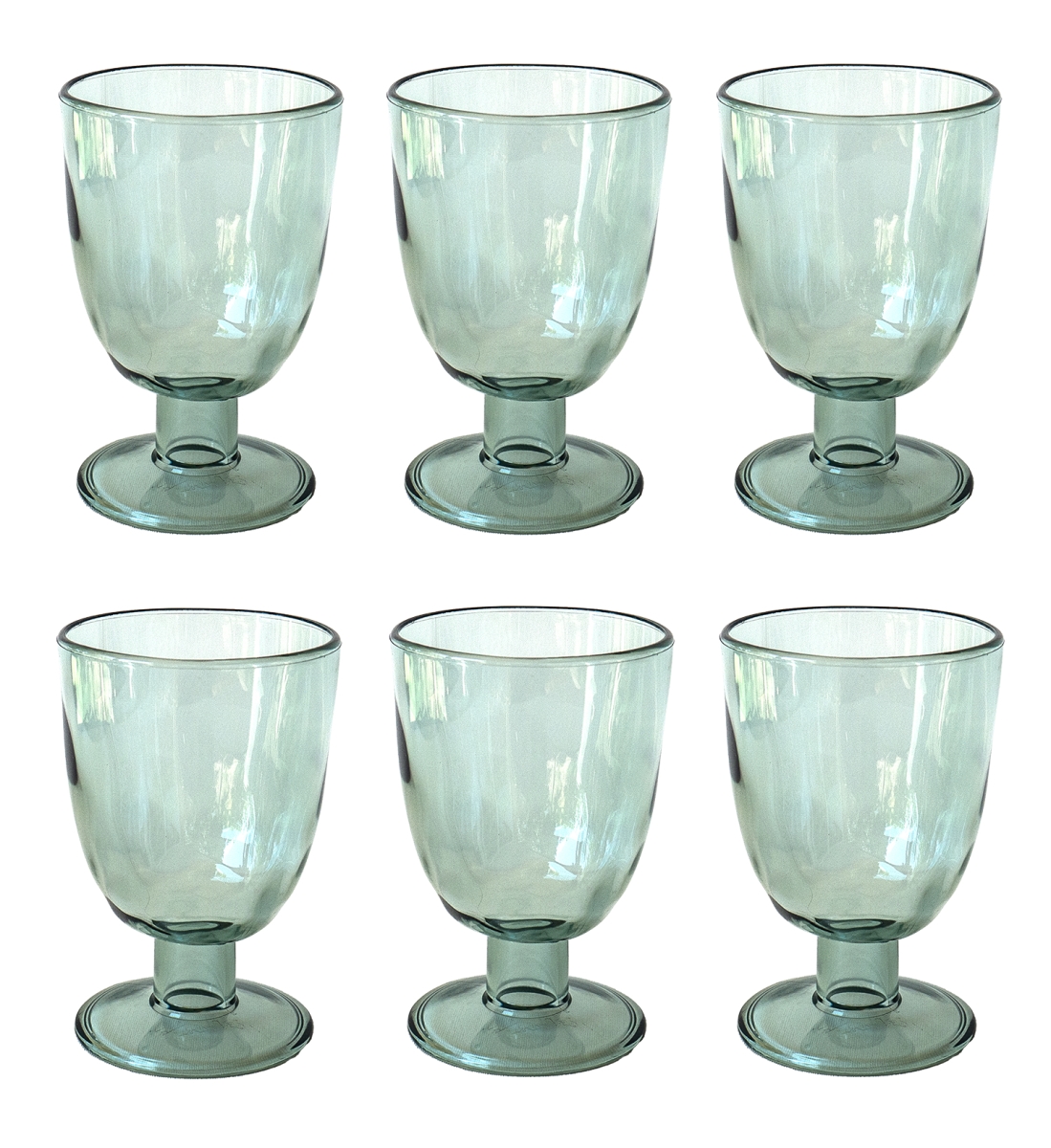 Picture of Abode Homewares DK24088782 14 oz TarHong Rustic Goblet, Light Gray - Set of 6