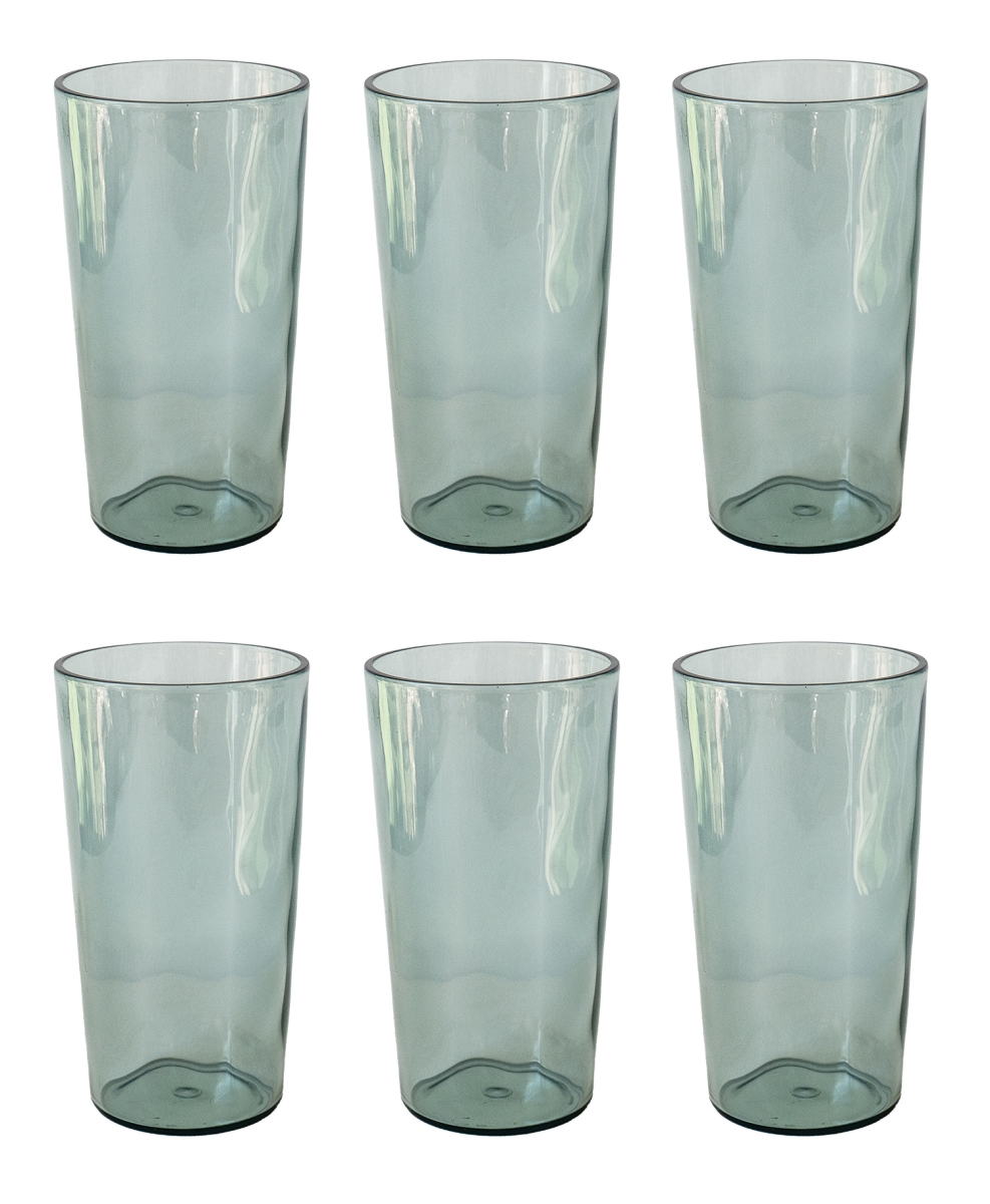 Picture of Abode Homewares DK24088881 23 oz Rustic Jumbo Glass, Green - Set of 6