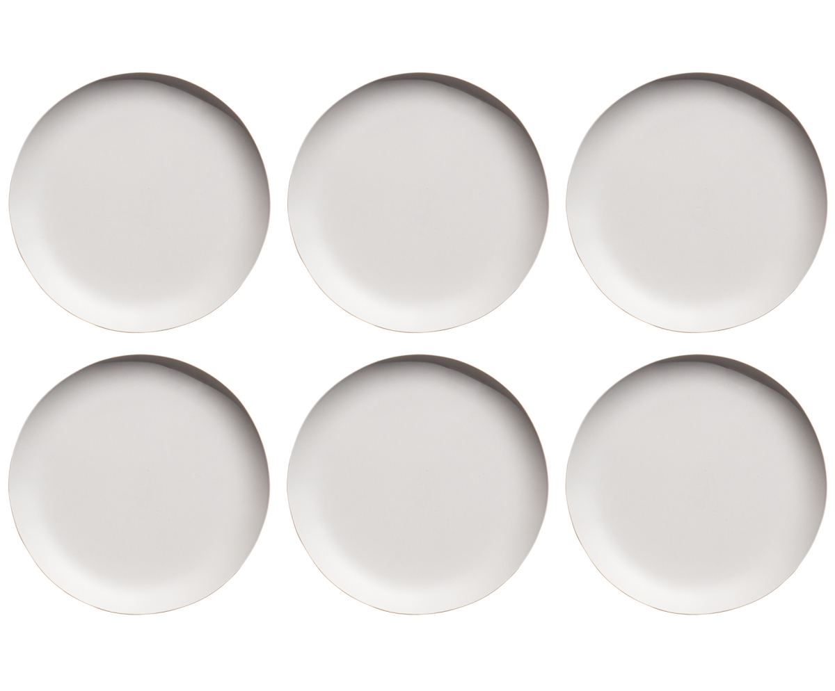 Picture of Abode Homewares DN24116287 8.5 in. TarHong natureone Craft Coupe Salad Plate, Soft White - Set of 6