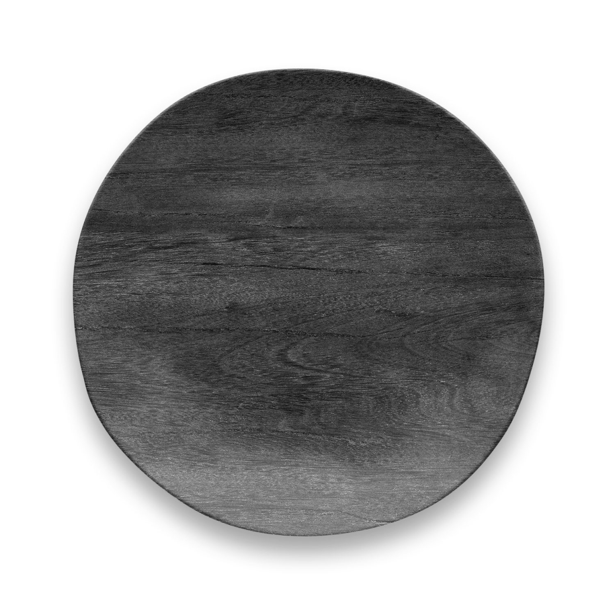 Picture of Abode Homewares TT21825776 8.5 x 0.8 in. TarHong Faux Real Blackened Wood Salad Plate, Black - Set of 6
