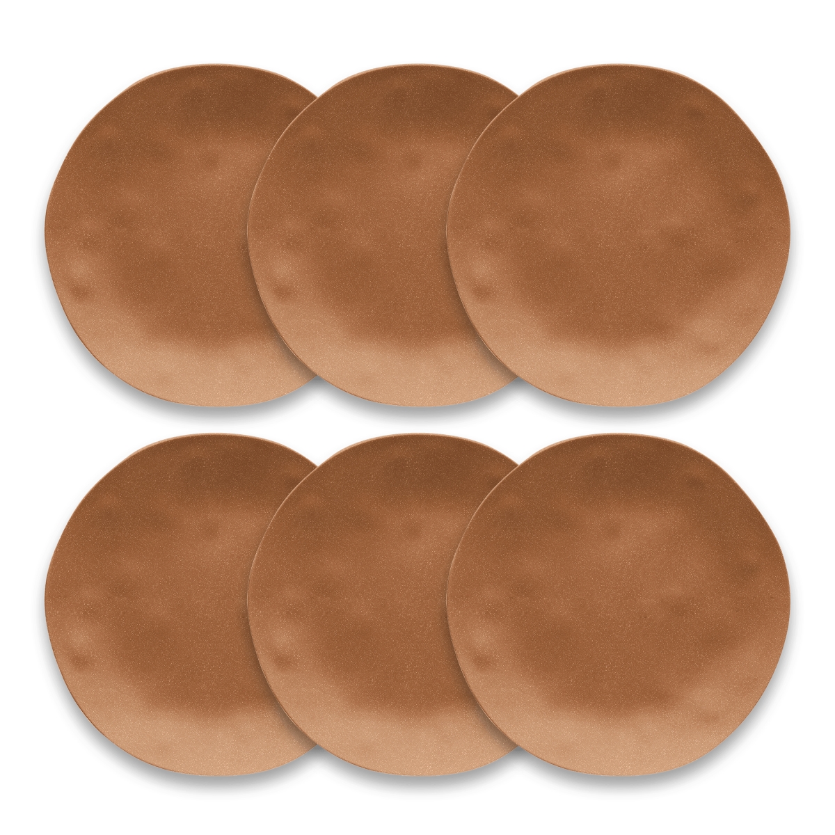 Picture of Abode Homewares TT21825974 10.5 x 0.9 in. TarHong Planta Matte Terra Cotta Dinner Plate, Brown - Set of 6