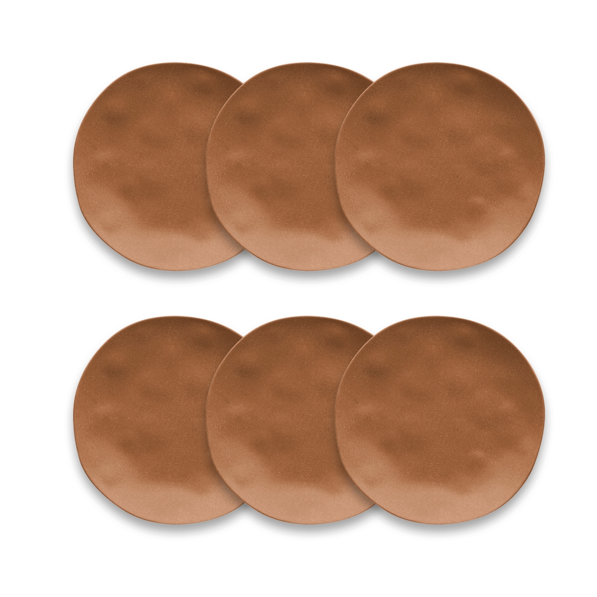 Picture of Abode Homewares TT21826070 8.5 x 0.8 in. TarHong Planta Matte Terra Cotta Salad Plate, Brown - Set of 6