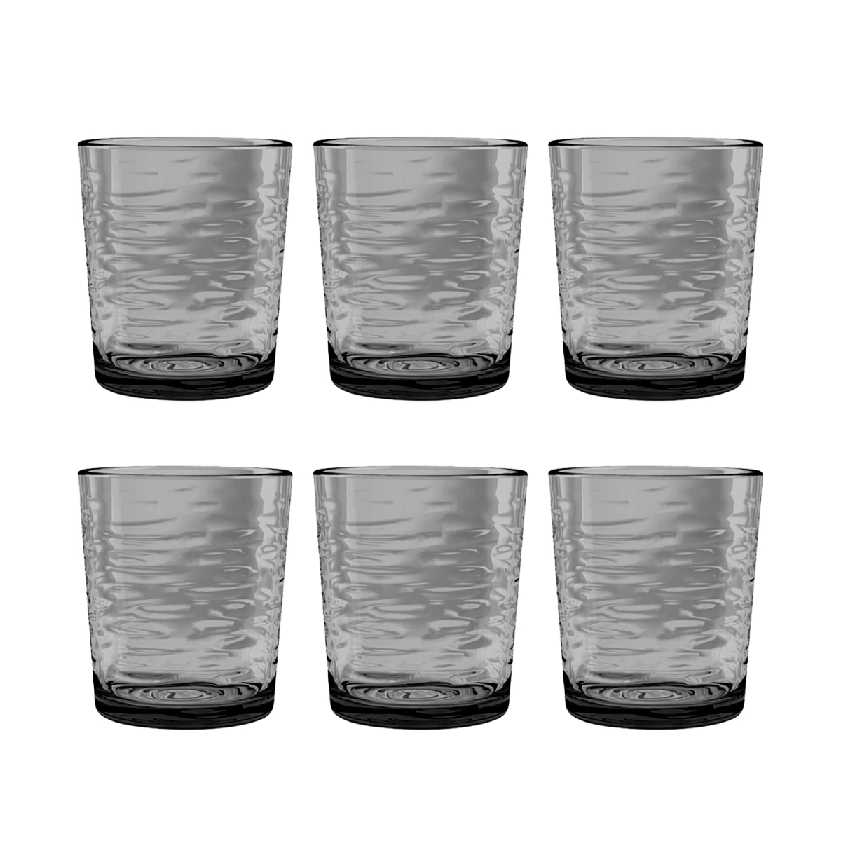 Picture of Abode Homewares TT21848478 14.3 oz Foundry DOF Glass, Grey - Set of 6