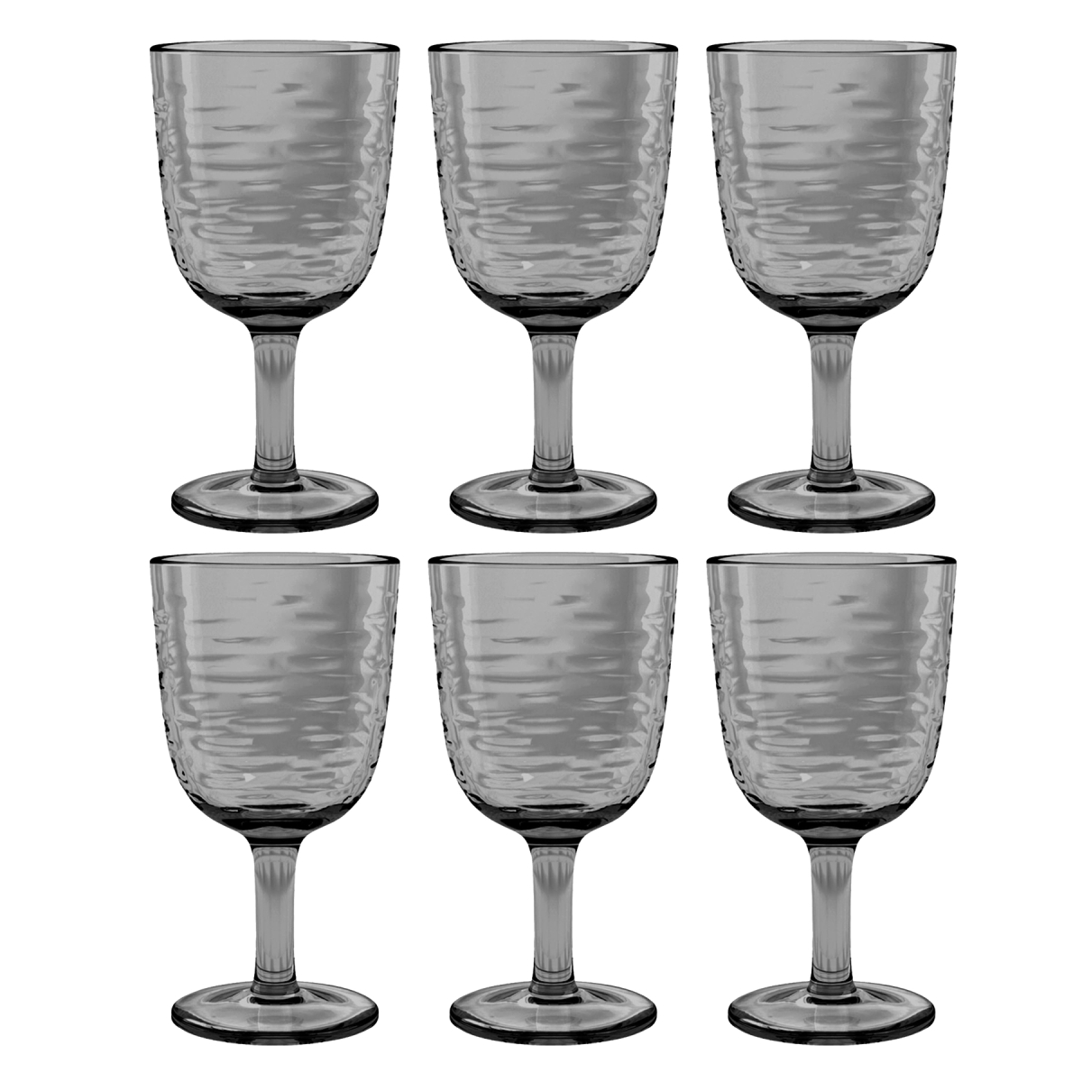 Picture of Abode Homewares TT21848577 13.5 oz TarHong Foundry Goblet, Grey - Set of 6