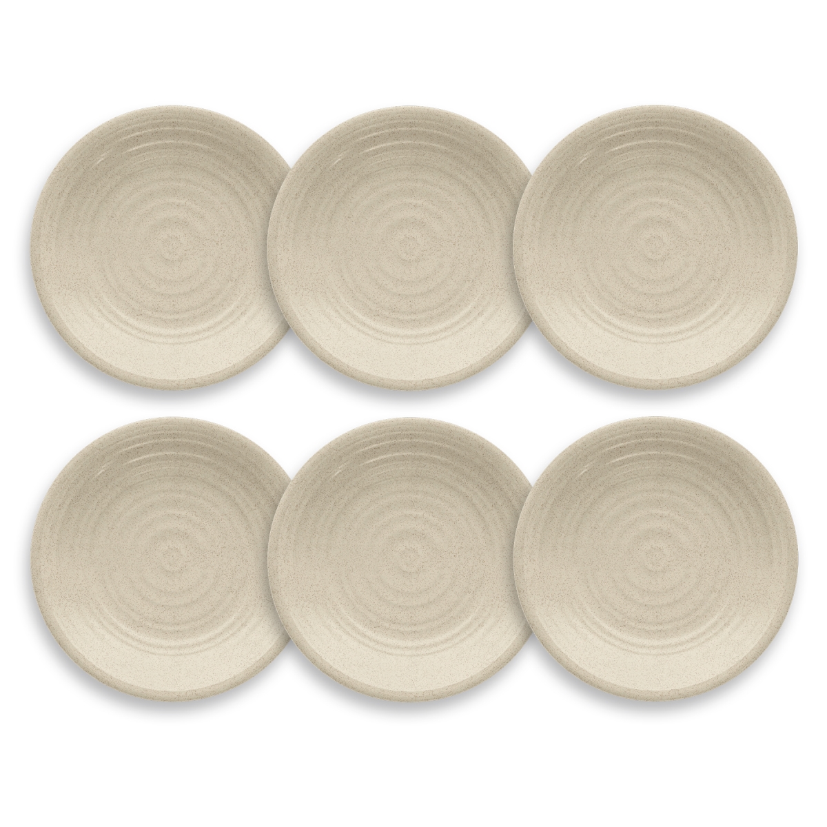 Picture of Abode Homewares DN22910076 8.5 x 0.8 in. TarHong Planta Artisan Salad Plate, Brown - Set of 6