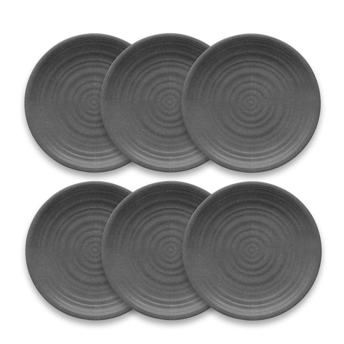 Picture of Abode Homewares DN22910274 10.5 x 0.9 in. TarHong Planta Artisan Dinner Plate, Grey - Set of 6