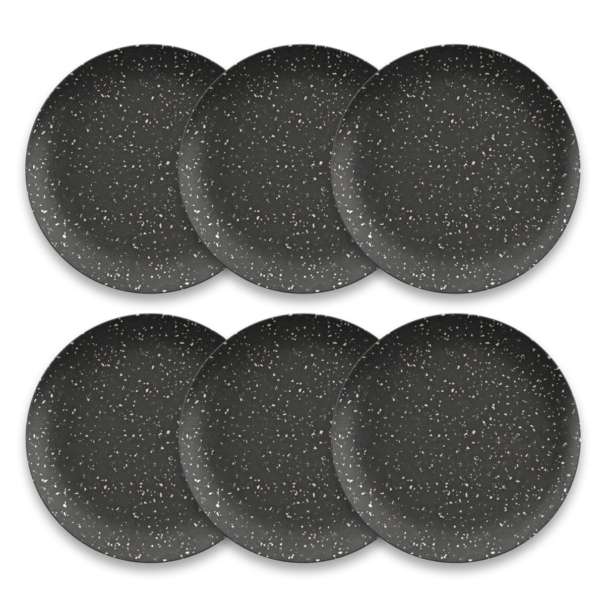Picture of Abode Homewares DN22911479 10.5 in. TarHong Orion Speckles Dinner Plate Set, Black - 6 Piece
