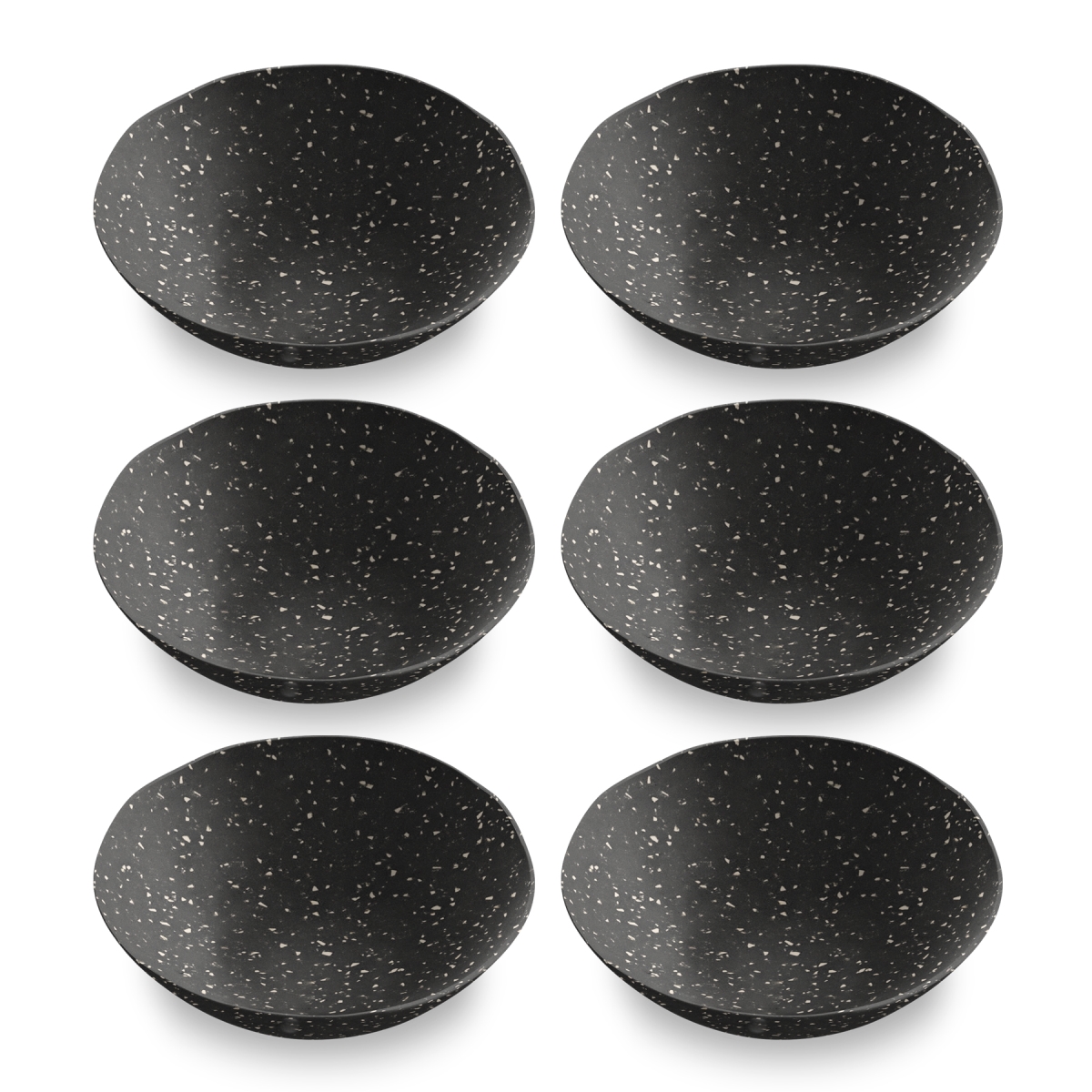 Picture of Abode Homewares DN22911677 6.7 in. 26 oz TarHong Orion Speckles Bowl Set, Black - 6 Piece