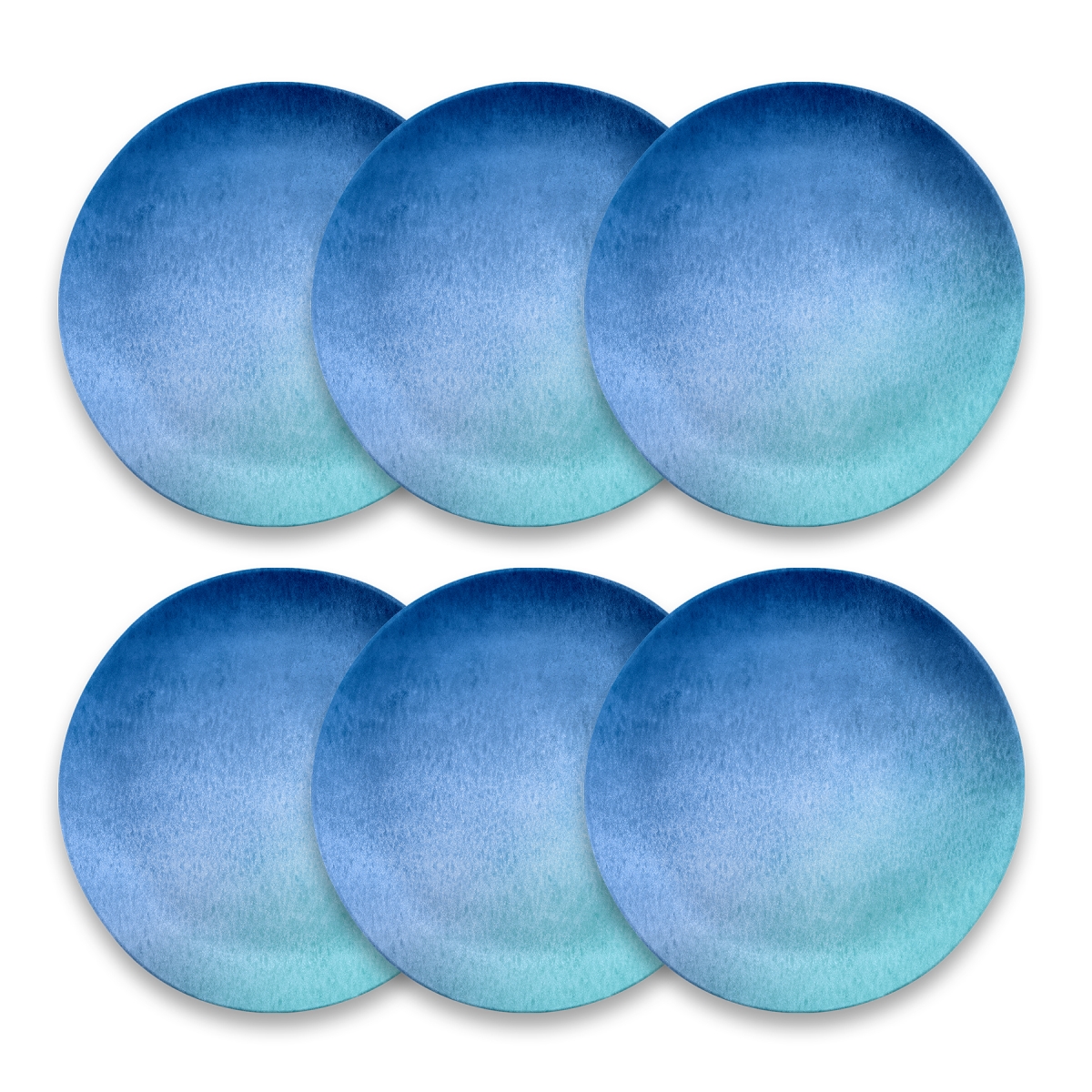 Picture of Abode Homewares DN22913176 10.5 in. TarHong Oceanic Ombre Dinner Plate, Blue - Set of 6