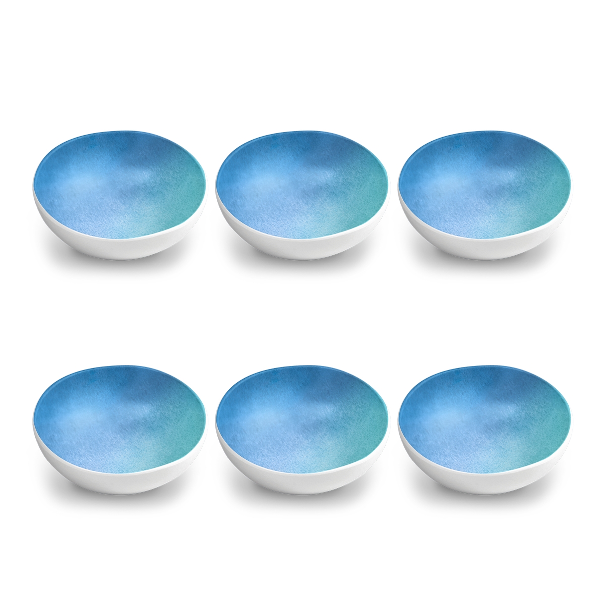 Picture of Abode Homewares DN22913374 7 in. 34 oz TarHong Oceanic Ombre Bowl, Blue - Set of 6