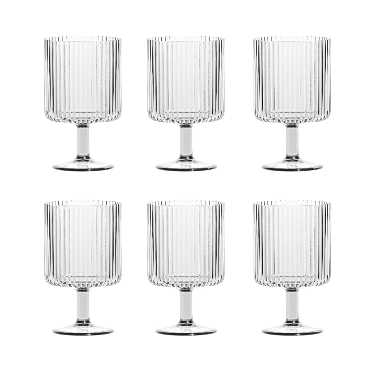 Picture of Abode Homewares DK22914470 15 oz TarHong Mesa Stacking Goblet, Clear - Set of 6