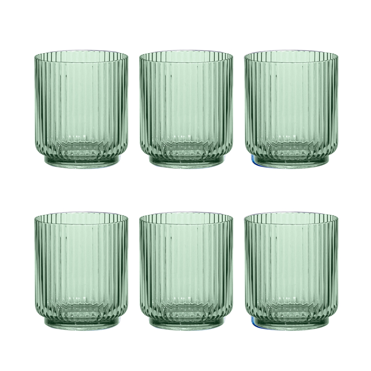 Picture of Abode Homewares DK22914678 15 oz Mesa DOF Glass, Green - Set of 6