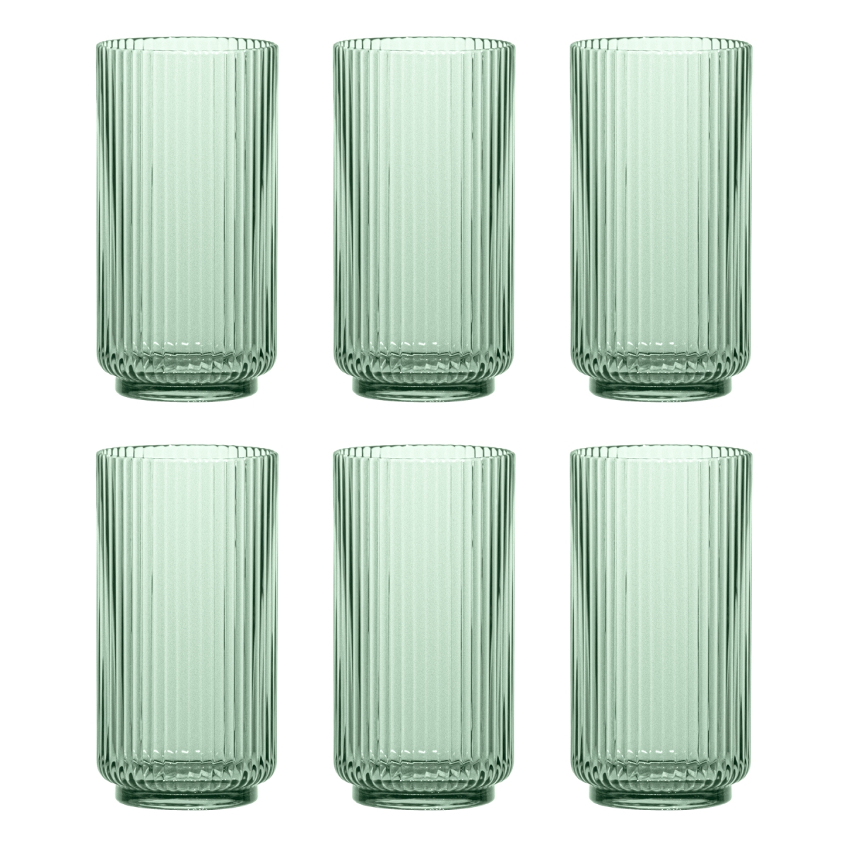 Picture of Abode Homewares DK22914876 22 oz Mesa Jumbo Glass, Green - Set of 6