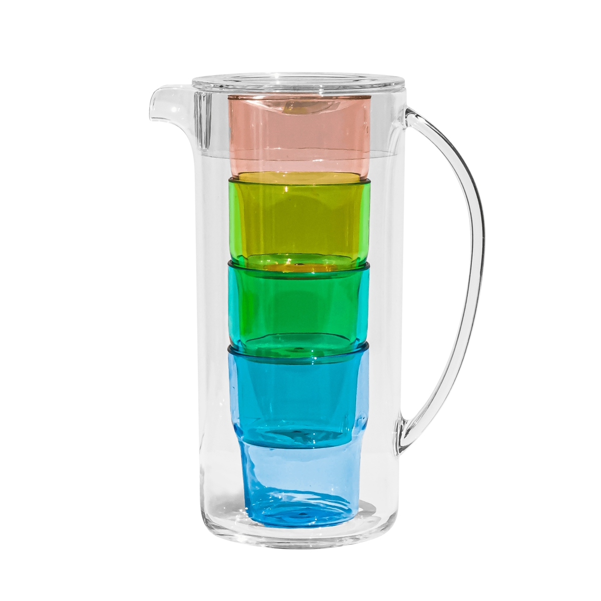 Picture of Abode Homewares DK22914975 TarHong Simple Stacked Nested Pitcher Set, Clear - 5 Piece