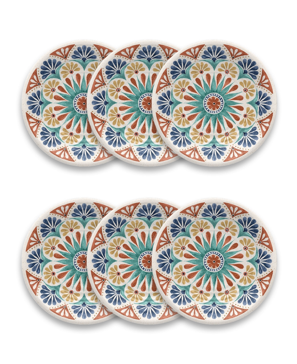 Picture of Abode Homewares DN23985678 8.5 x 0.8 in. TarHong Desert Rio Salad Plate, Multi Color - Set of 6