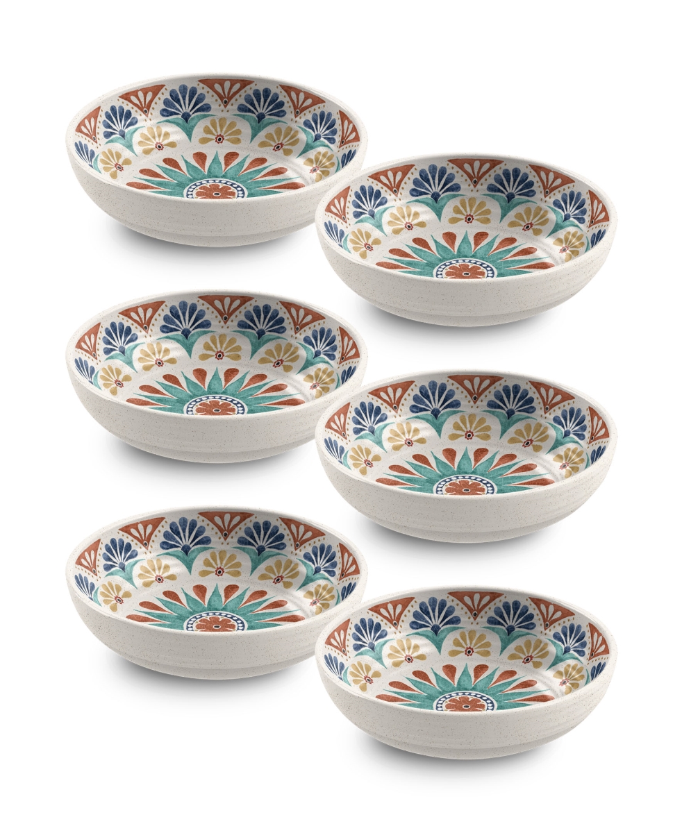 Picture of Abode Homewares DN23985777 8 in. 43.3 oz TarHong Desert Rio Low Bowl, Multi Color - Set of 6